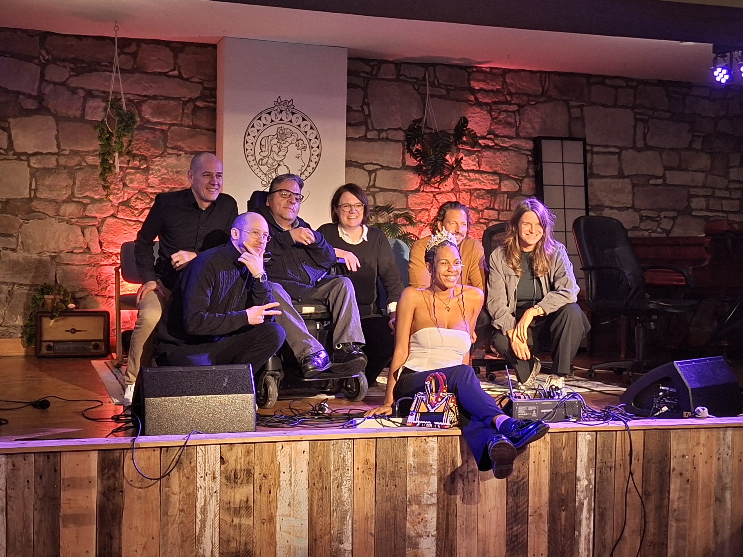 Group photo of a cultural event on rap as a form of protest in Freiburg
